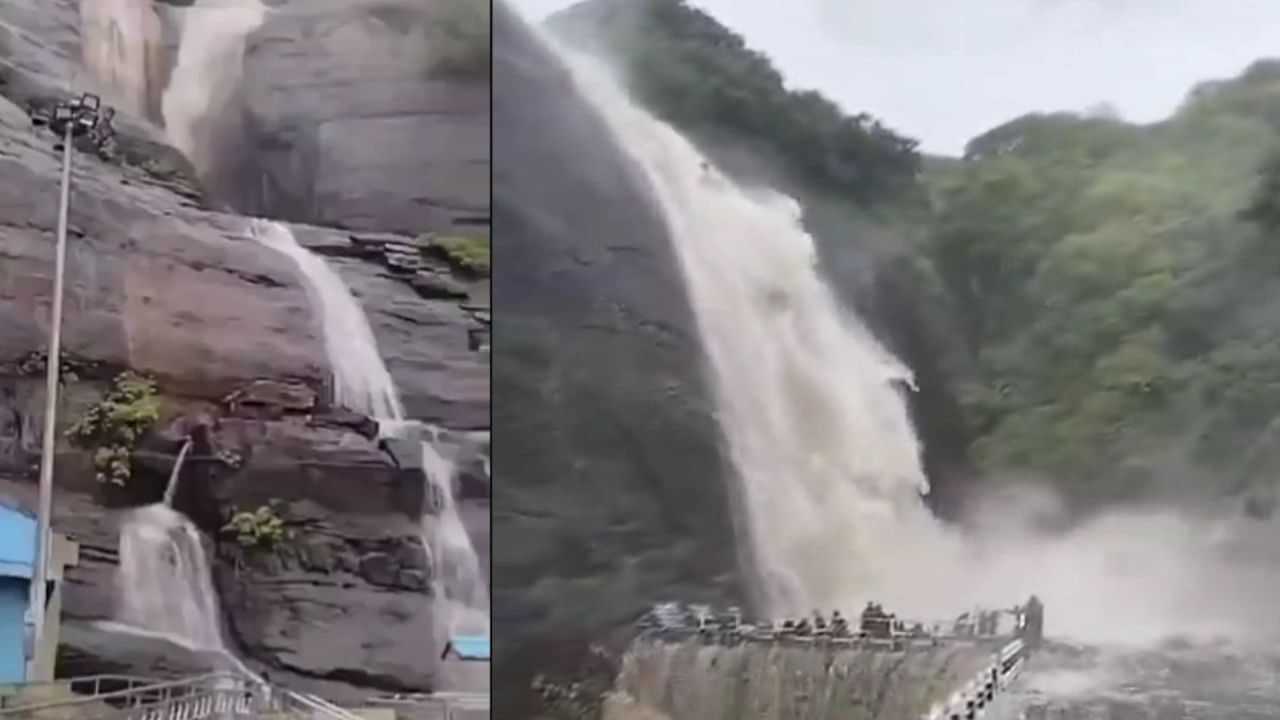 Courtallam Waterfalls Flood: பயம் காட்டிய குற்றாலம்.. சர்ரென அதிகரித்த தண்ணீர்.. ஷாக் வீடியோ!