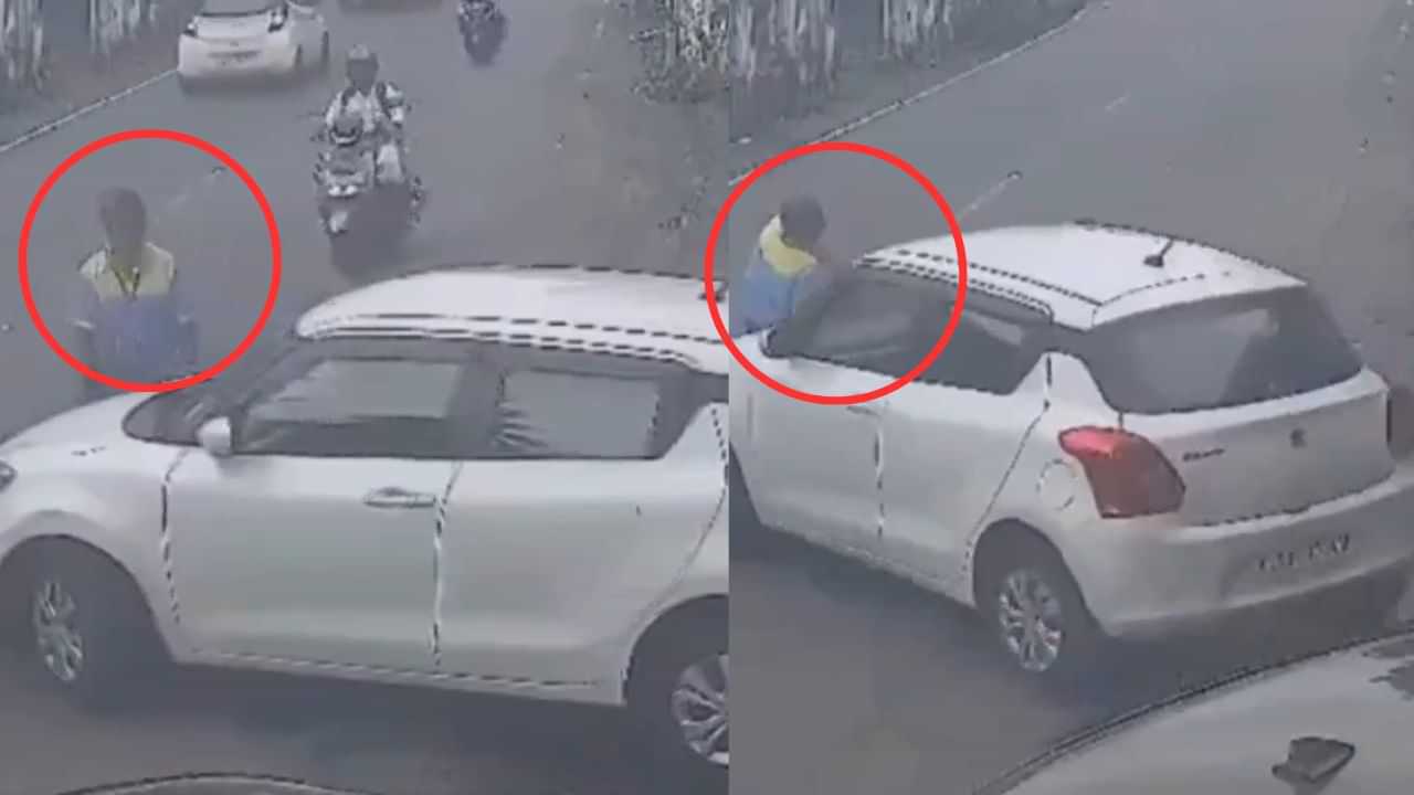 Viral Video : பெட்ரோலுக்கு பணம் தர முடியாது பங்க் ஊழியரை காரில் இழுத்துச் சென்ற போலீஸ்