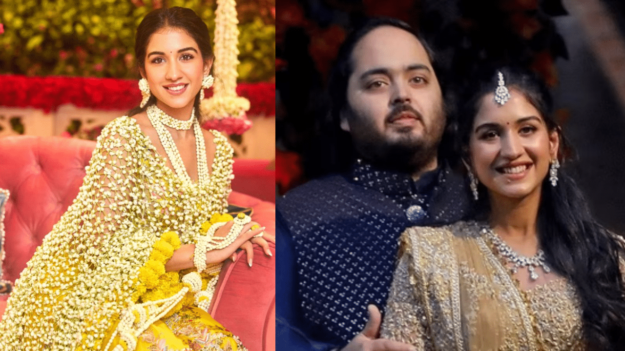 Anant Ambani-Radhika Merchant Wedding : கண்களை கவர்ந்த அம்பானி மருமகள் ராதிகா மெர்ச்சன்ட் ஆடை.. இணையத்தில் வைரல்...!