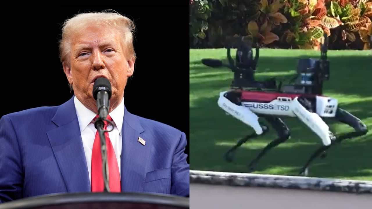 Donald Trump : டொனால்ட் டிரம்பின் வீட்டை காவல் காக்கும் Robot Dog.. எலான் மஸ்கின் அன்பு பரிசா?